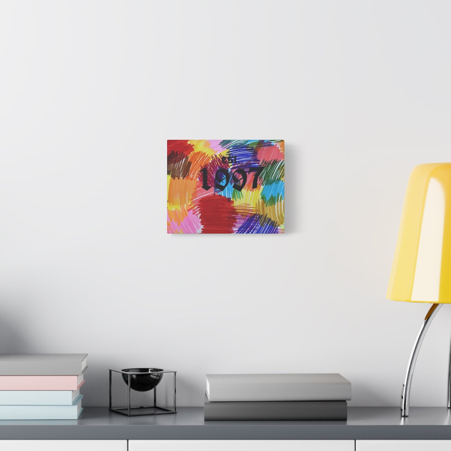 1997 Color Burst Canvas Print — Retro Year Wall Art