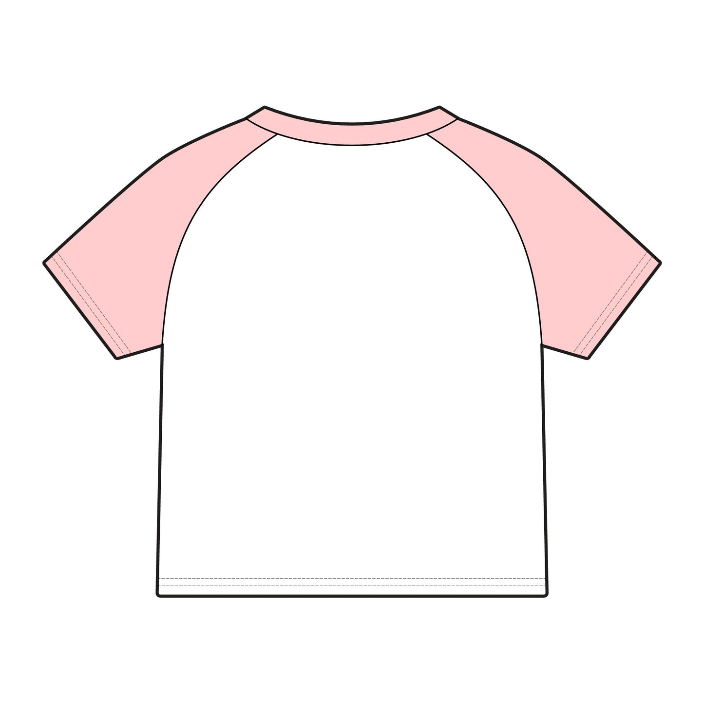 Raglan Baby Tee — Black Biting Lips Graphic