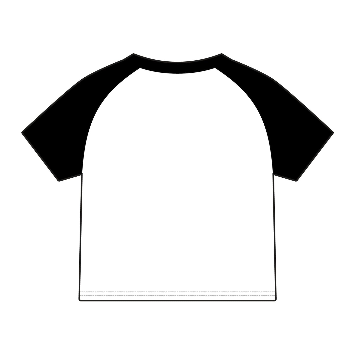 Raglan Baby Tee — Black Biting Lips Graphic