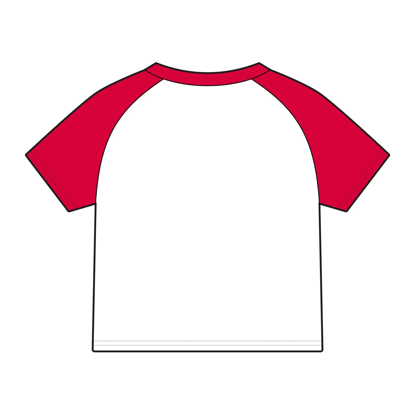 Raglan Baby Tee — Black Biting Lips Graphic