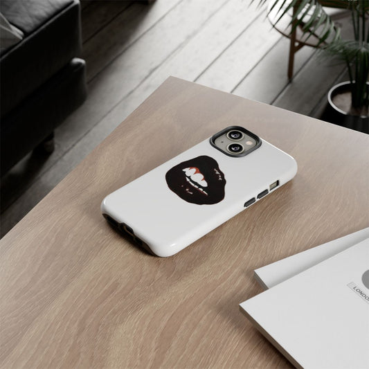 Phone Case — Biting Lip Graphic Black Lips Design